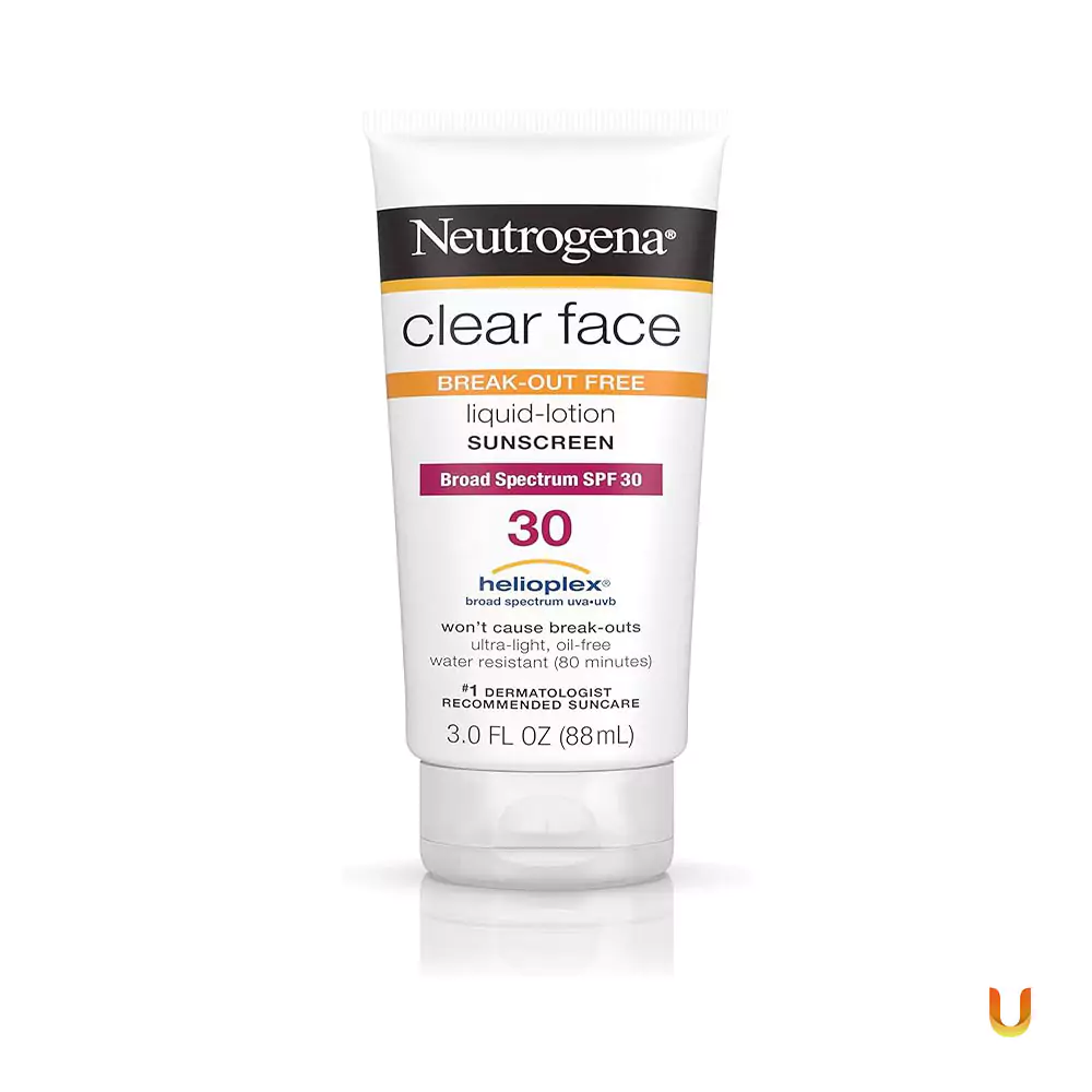 Neutrogena Clear Face Break-Out Free Liquid Lotion Sunscreen Broad Spectrum SPF 30